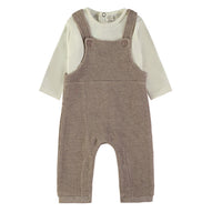 Wonderlife - Completo Salopette In Maglia Panna 260912-I