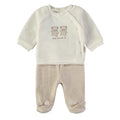 Wonderlife - Completo Tutina Clinica Ecru Due Pezzi Per Neonati 260008-I
