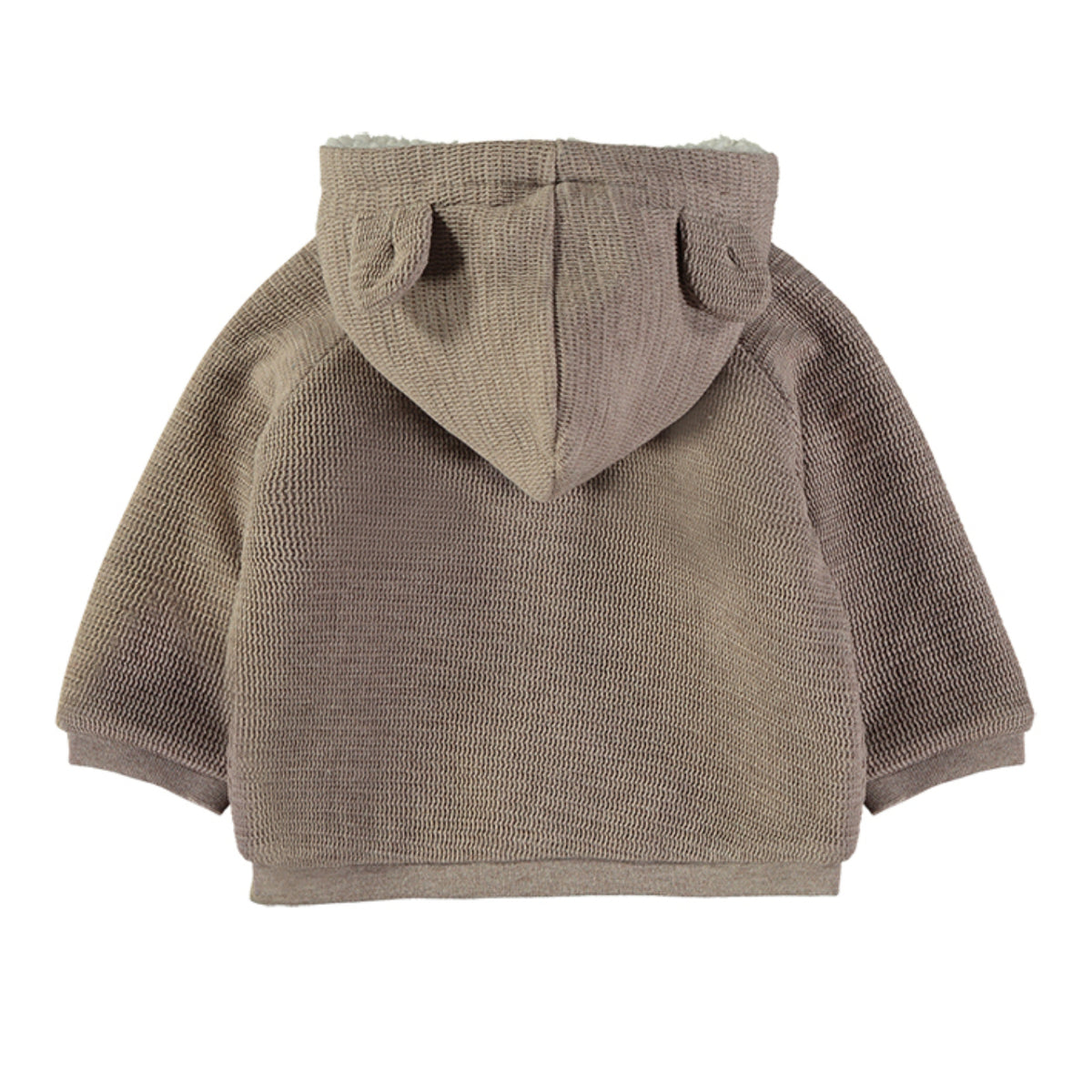 Wonderlife - Giacca In Maglia Tortora Con Cappuccio Per Neonati e Bambini 260931-I
