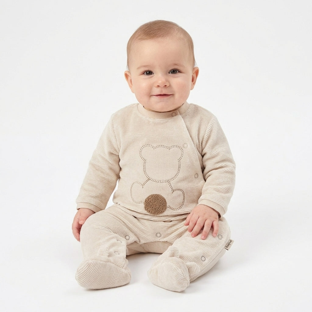 Wonderlife - Pigiama Tutina Invernale Beige Per Neonati 260032-I