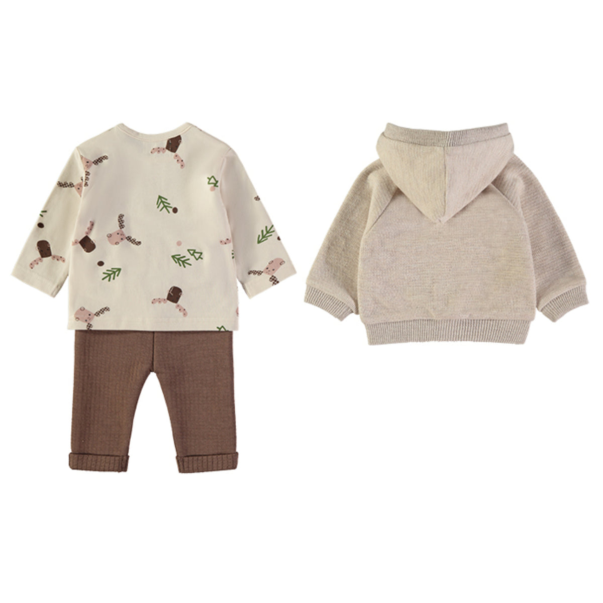 Wonderlife - Completo 3 Pezzi Beige & Marrone Per Neonati e Bambini 260833-I