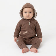Wonderlife - Tuta Intera Con Capuche Marrone Per Neonati e Bambini 260822-I