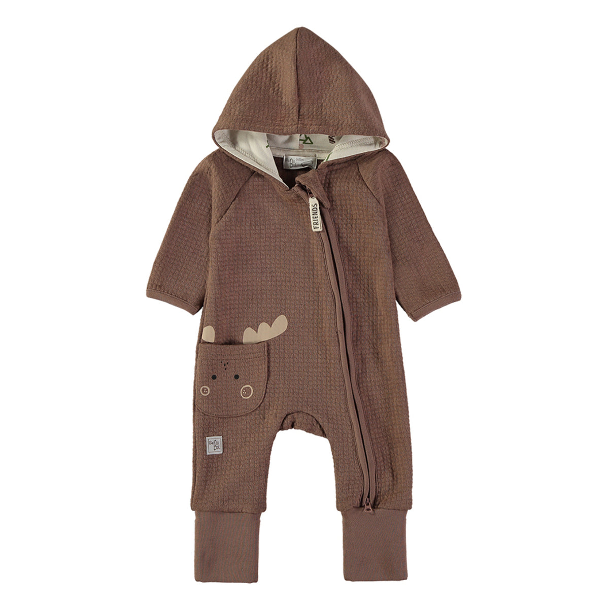 Wonderlife - Tuta Intera Con Capuche Marrone Per Neonati e Bambini 260822-I