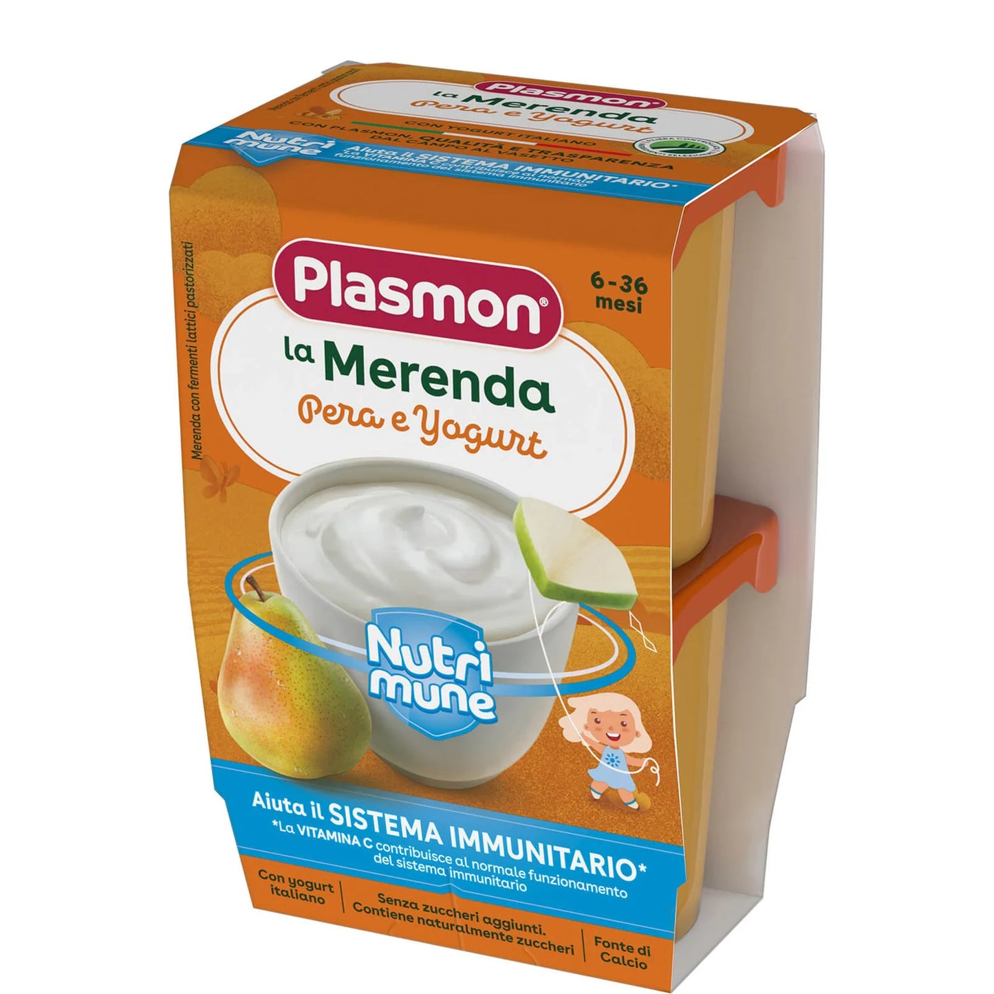 Plasmon - Sapori Di Natura Yogurt Pera: Confezione 2x120 gr