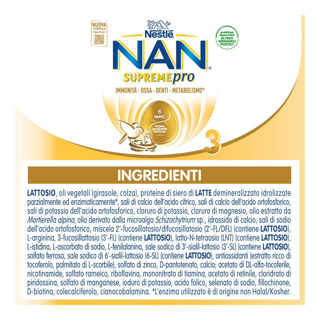 Nestlè - Nan Supreme Pro 3 Latte In Polvere: Confezione 800 gr