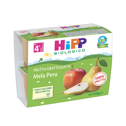 Hipp Grated Fruit Apple Pear 4x100gr