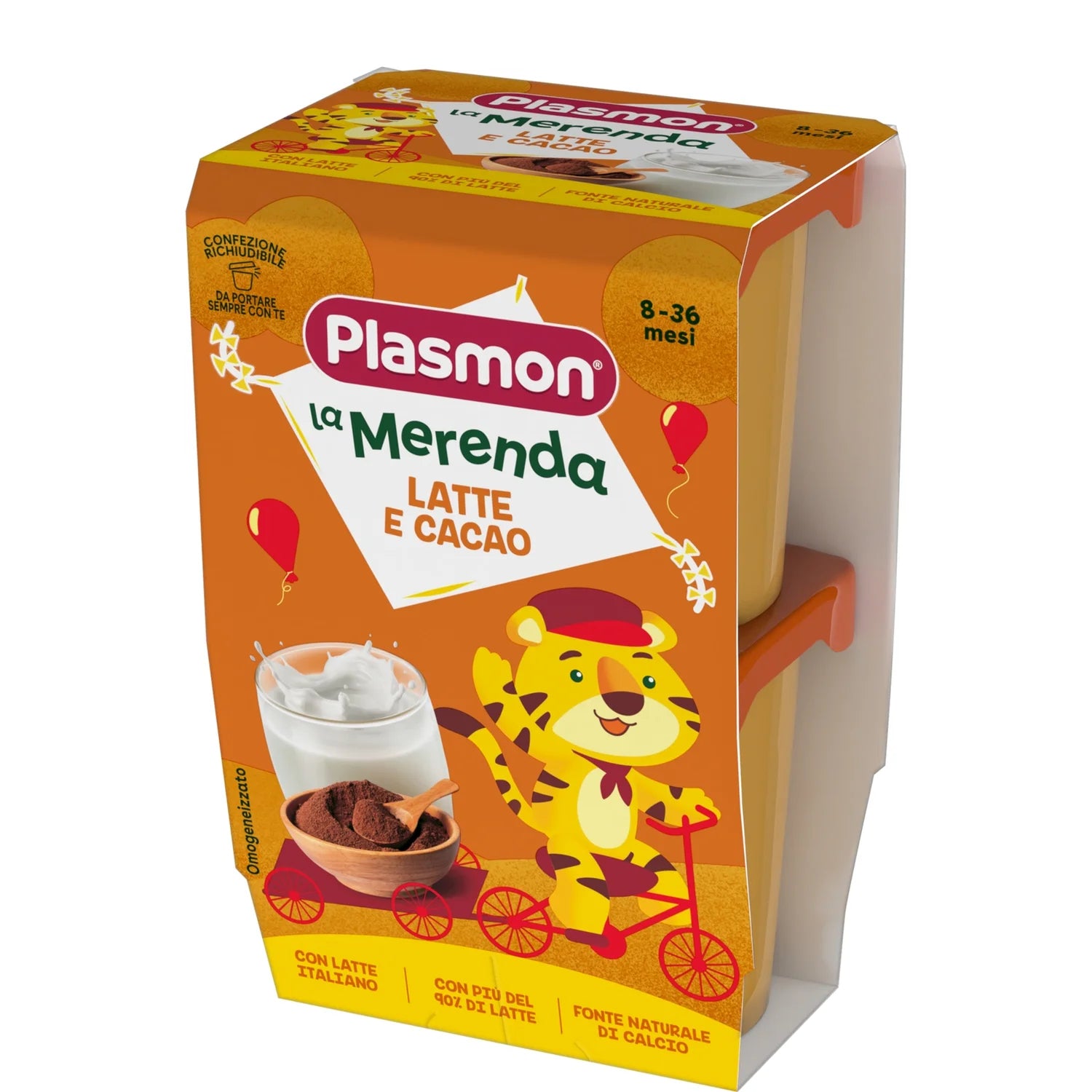 Plasmon - Merenda Latte Cacao: Confezione 2x120 gr