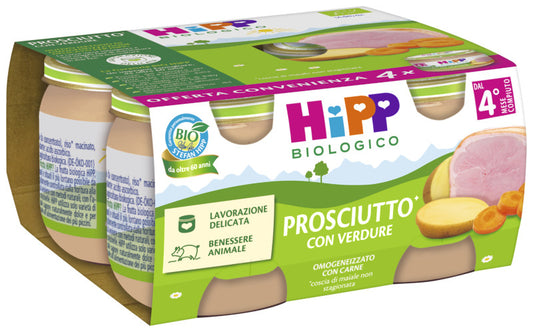 Hipp - Prosciutto Con Verdure: Confezione Multipack 4x80 gr