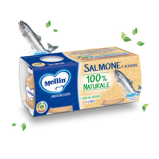 Mellin - Omogeneizzato Salmone: Confezione 4x80g
