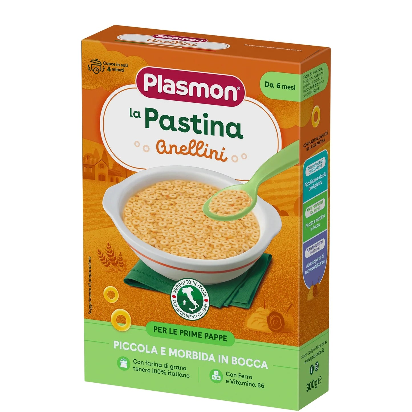 Plasmon - Pastina Anellini: Confezione 300 gr