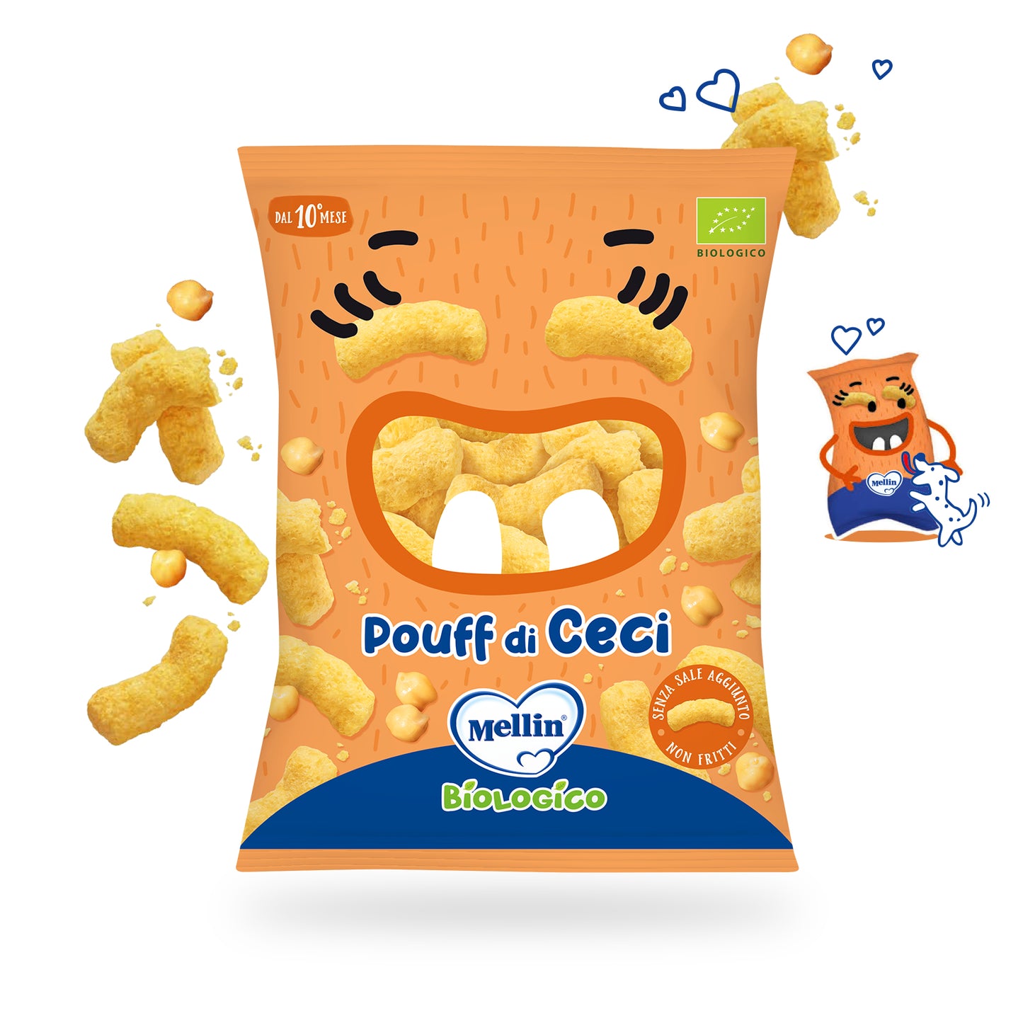 Mellin - Snack Pouff Di Ceci: Confezione 20 gr