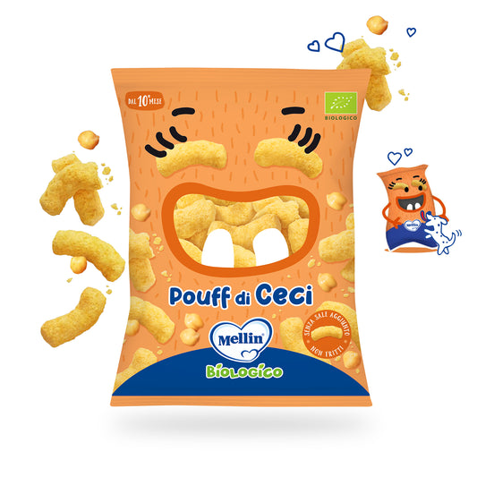 Mellin - Snack Pouff Di Ceci: Confezione 20 gr