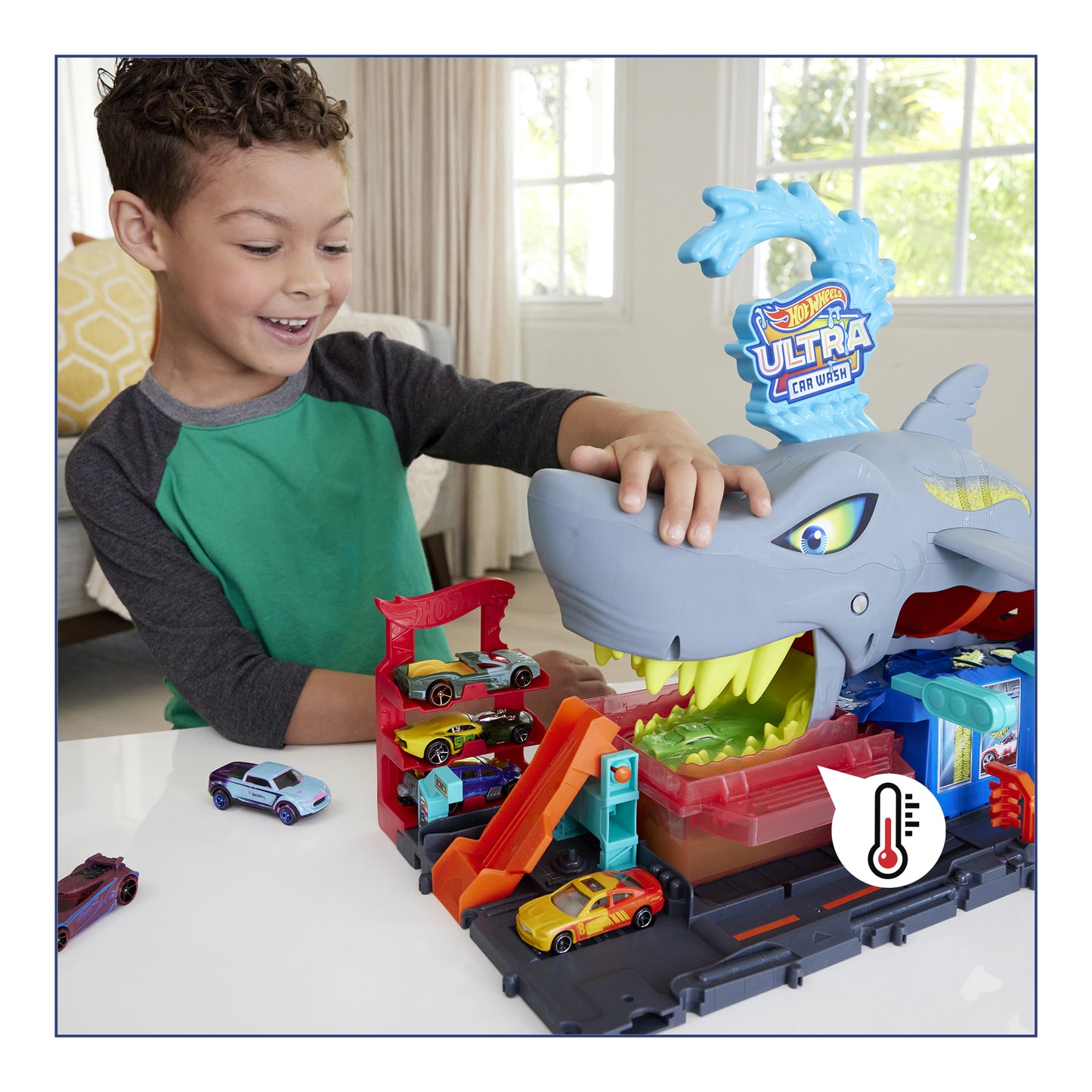 Mattel - Hot Wheels City Autolavaggio Mega Squalo HTN82