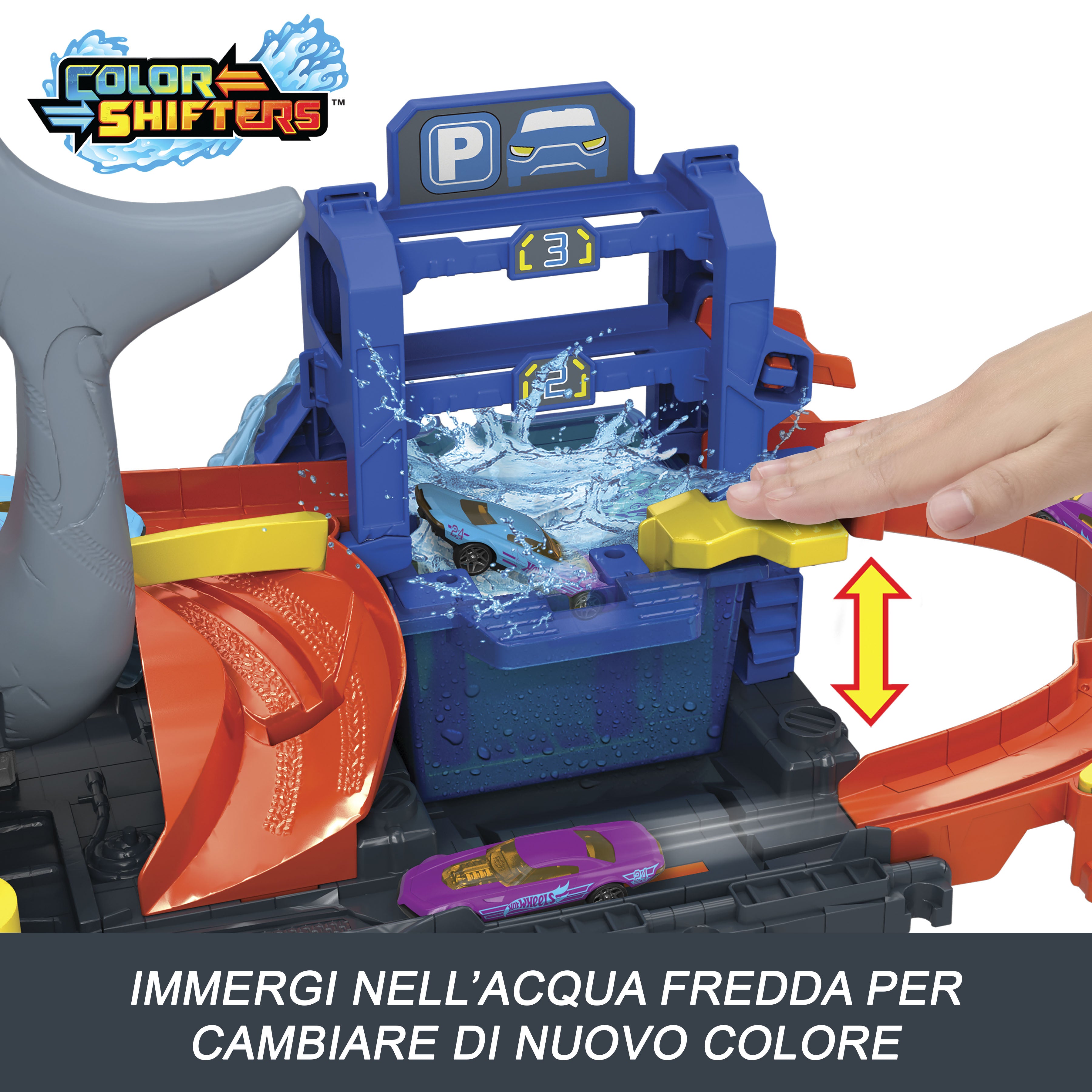 Mattel - Hot Wheels City Autolavaggio Mega Squalo HTN82