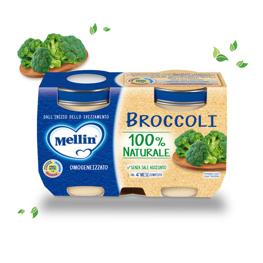 Mellin - Omogeneizzati Legumi Broccoli: Confezione 2x125 gr