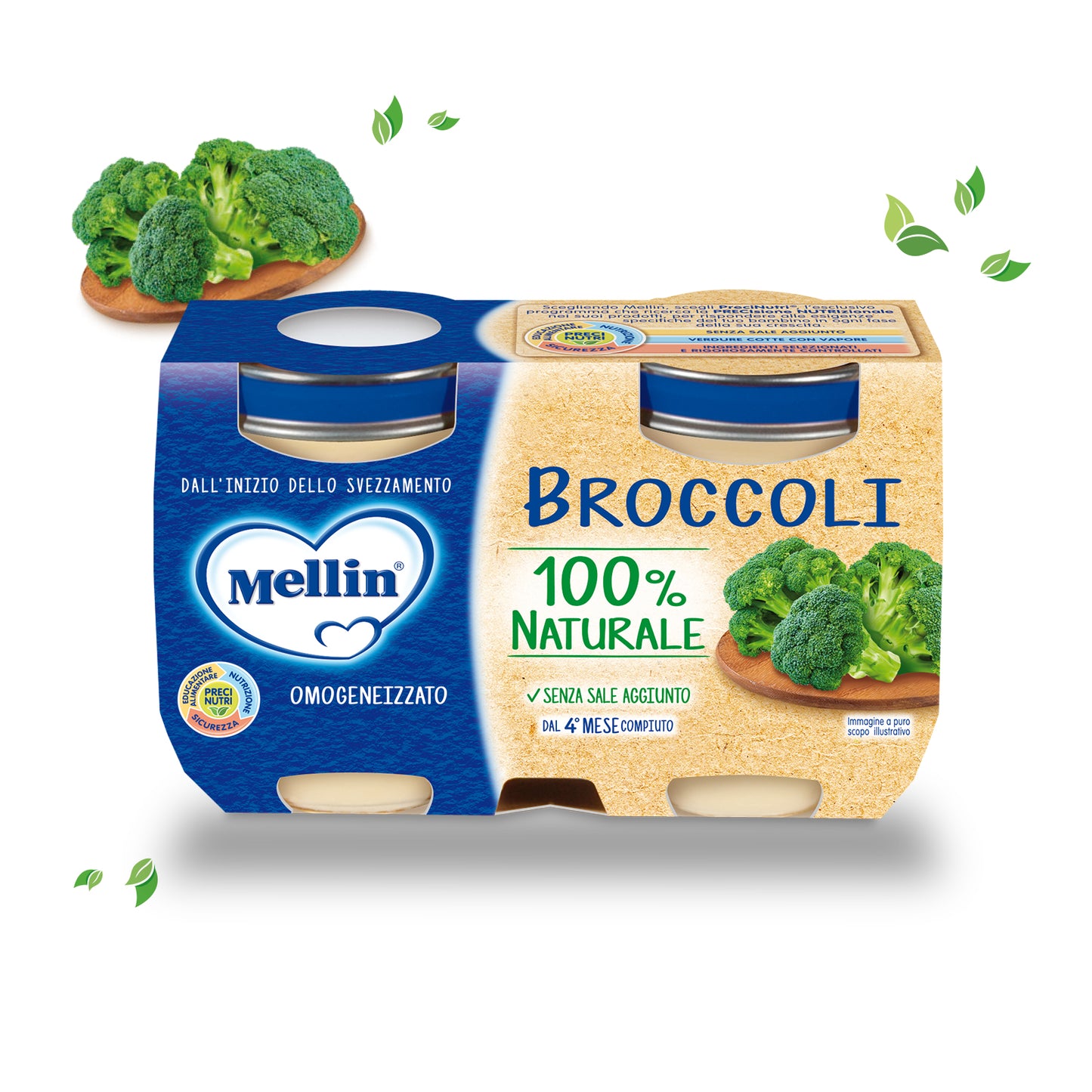 Mellin - Omogeneizzati Legumi Broccoli: Confezione 2x125 gr