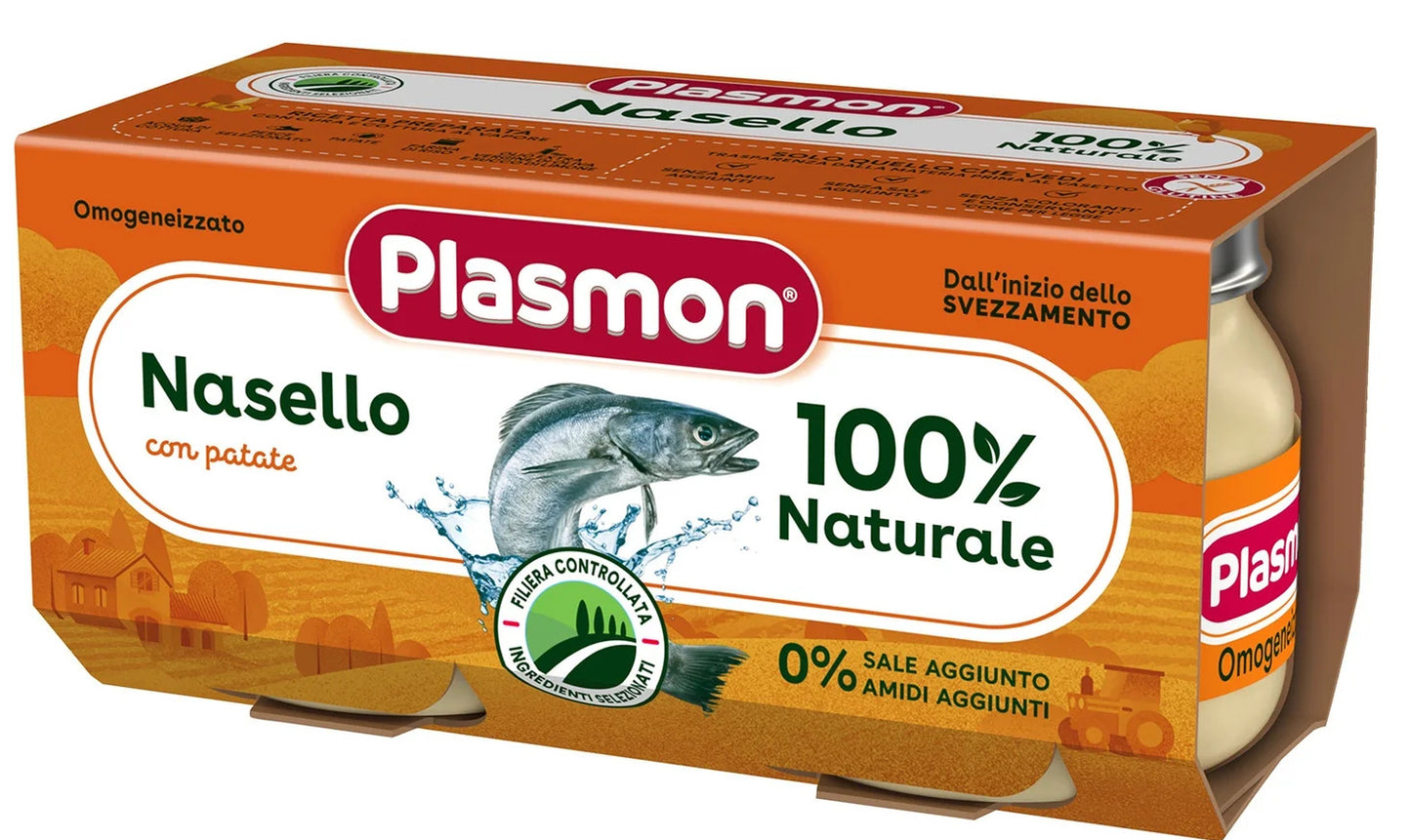 Plasmon - Omogeneizzato Nasello Patate: Confezione 2 x80 gr
