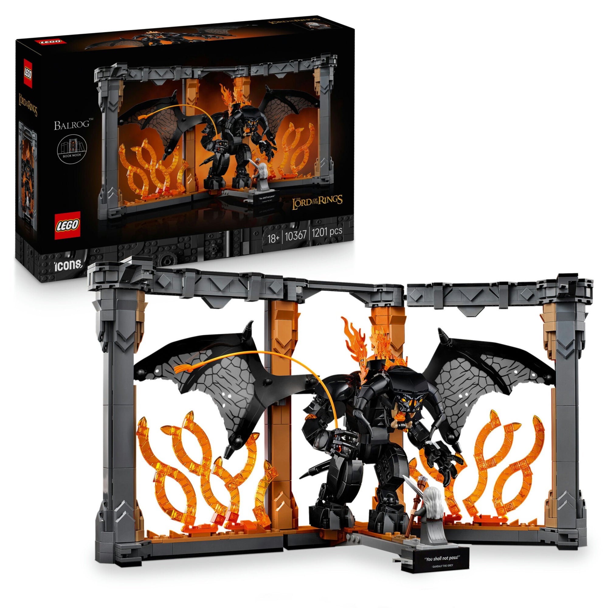 LEGO - Icons Il Signore degli Anelli: Book Nook del Balrog 10367