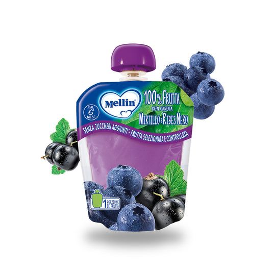Mellin - Pouch Mirtilli Ribes: Confezione 90 gr