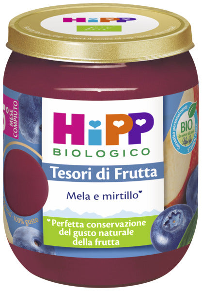 Hipp - Omogeneizzato Tesori Di Frutta Mela E Mirtillo: Confezione 160 gr