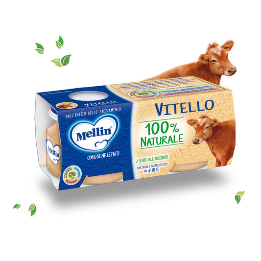Mellin - Omogeneizzato Vitello - Confezione 2x80 gr
