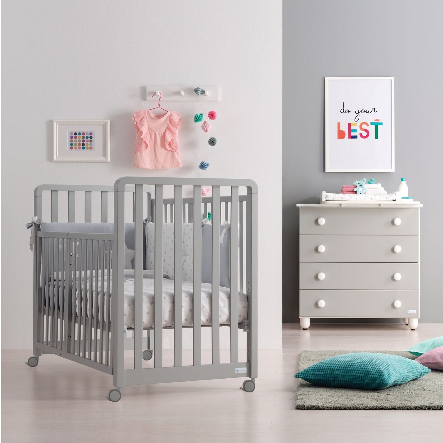 Azzurra Design - Lettino Glam  9 In 1 + Materasso + Completo Piumone Glam