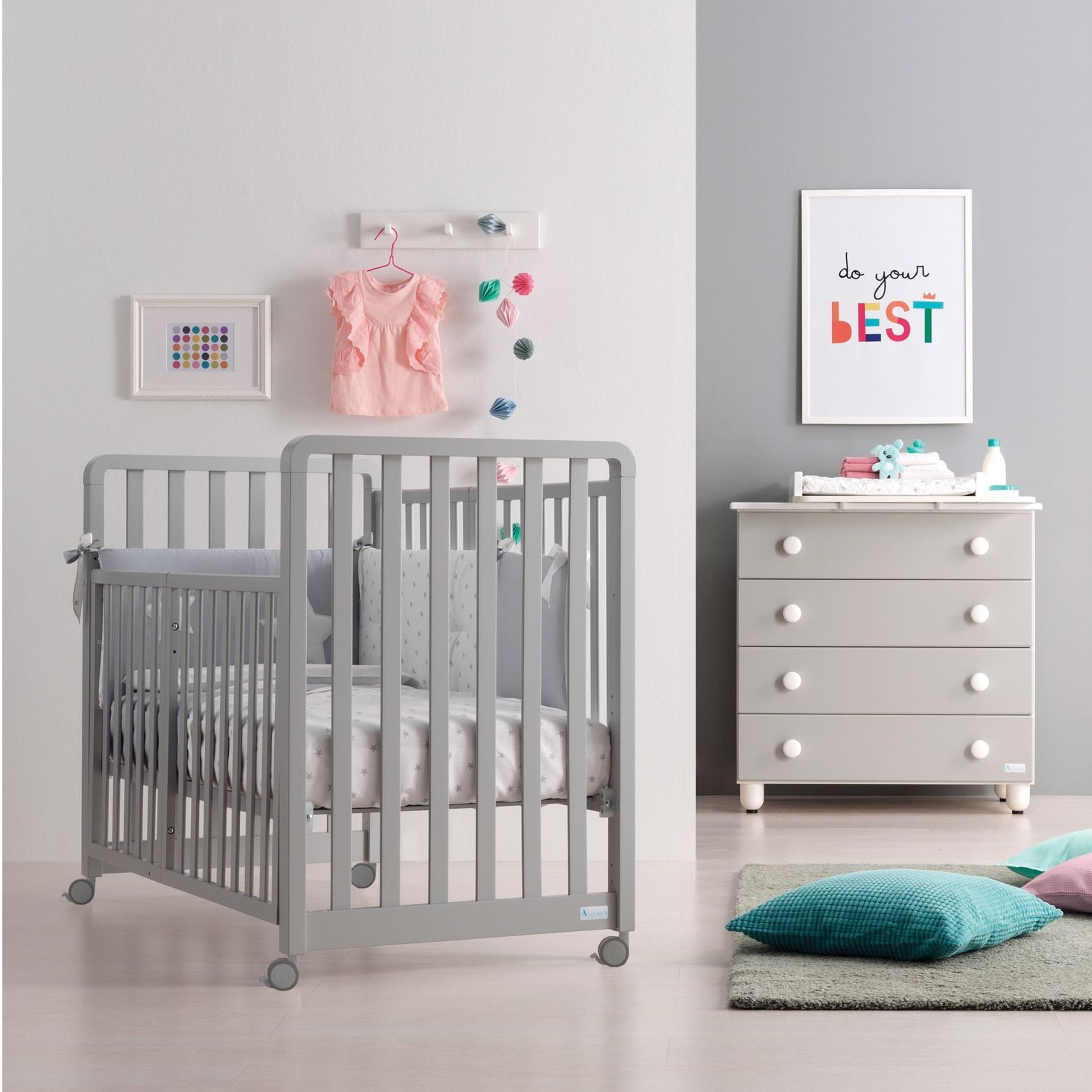 Azzurra Design - Lettino Glam  9 In 1 + Materasso + Completo Piumone Glam