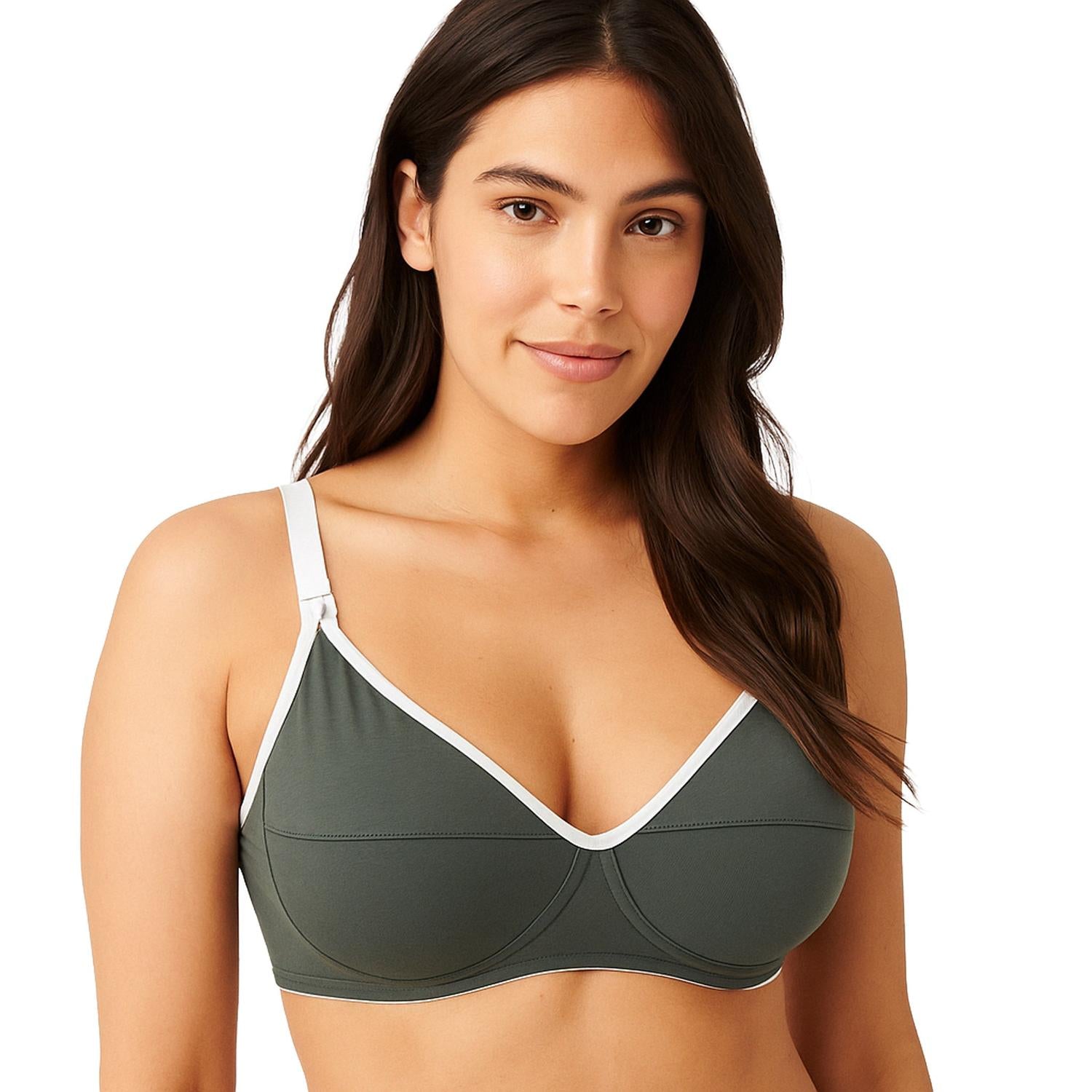 Mysanity - Reggiseno Allattamento Supporto Extra Coppa C Verde Felce