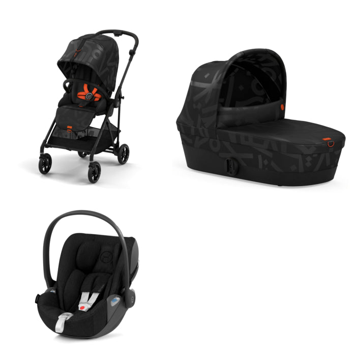 Cybex - Trio Melio Soho Gray with Aton M iSize Sensorsafe Deep Black