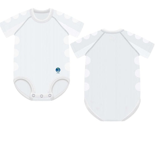 J BIMBI - BODY 0-36 M CALDO DRYARN WARM BIANCO CON CUCITURE GRIGIE