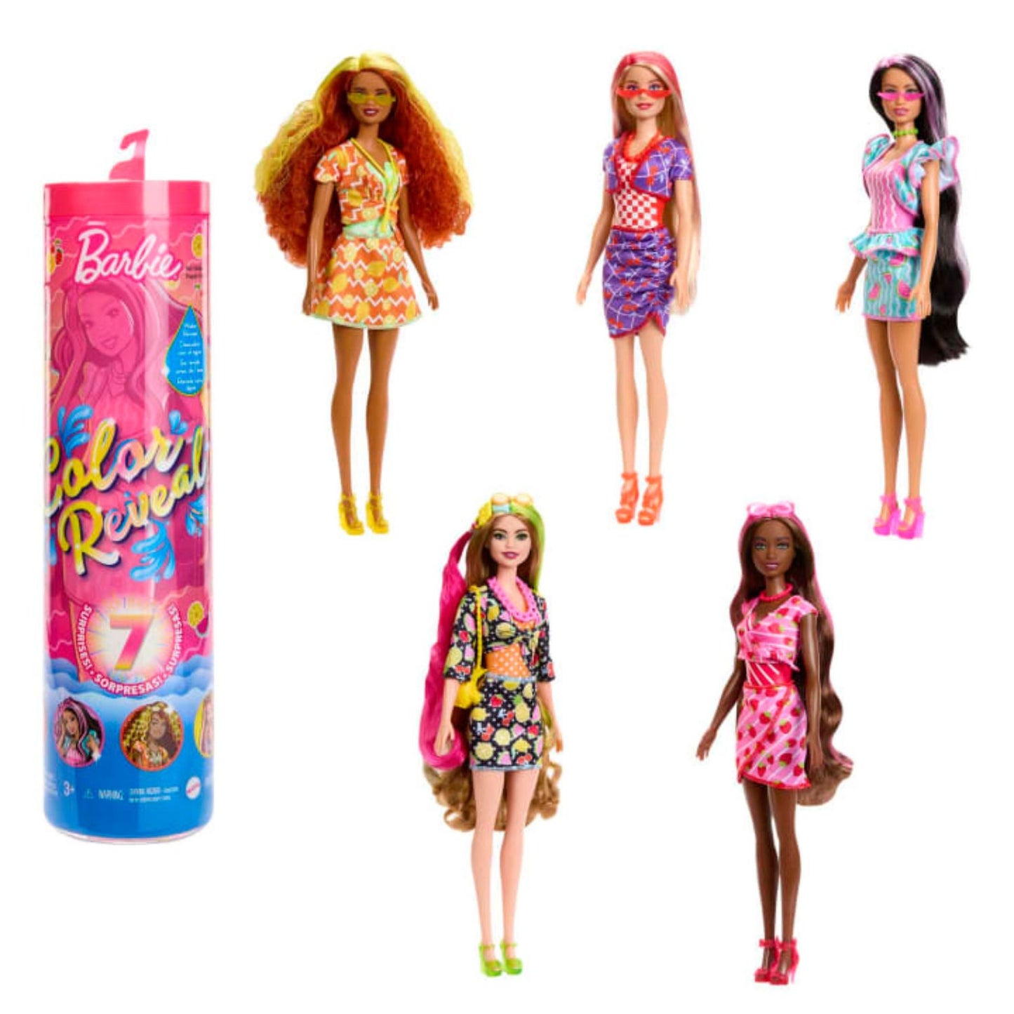 Mattel - Barbie Color Reveal Assortimento Serie Dolci Frutti HJX49