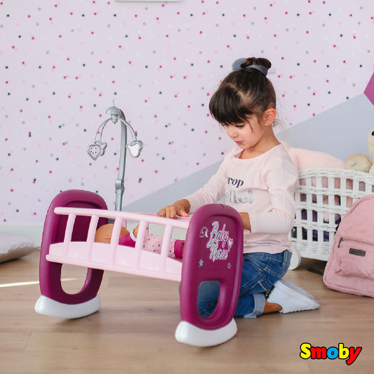 Smoby - Baby Nurse Culla con Giostrina