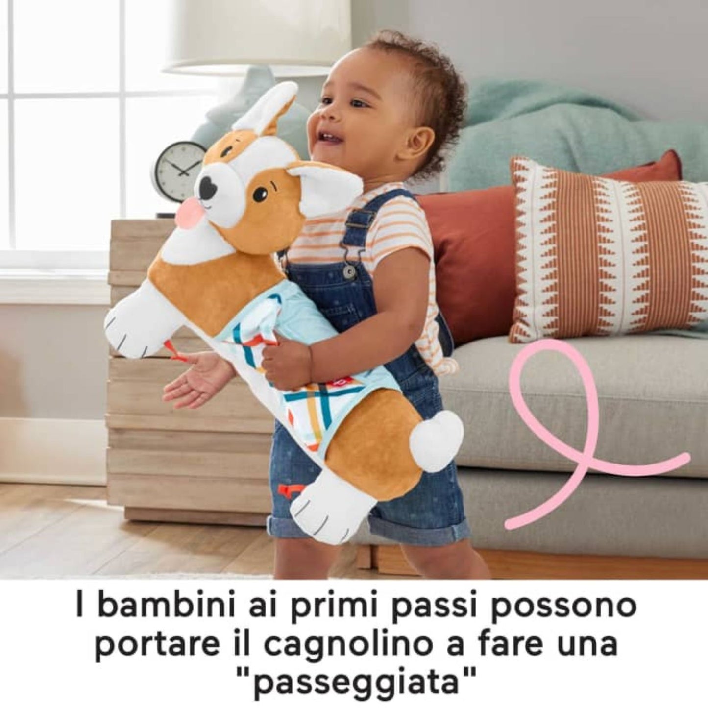 Fisher Price - Cuscino Corgi Tummy Time 3 In 1 HJW10