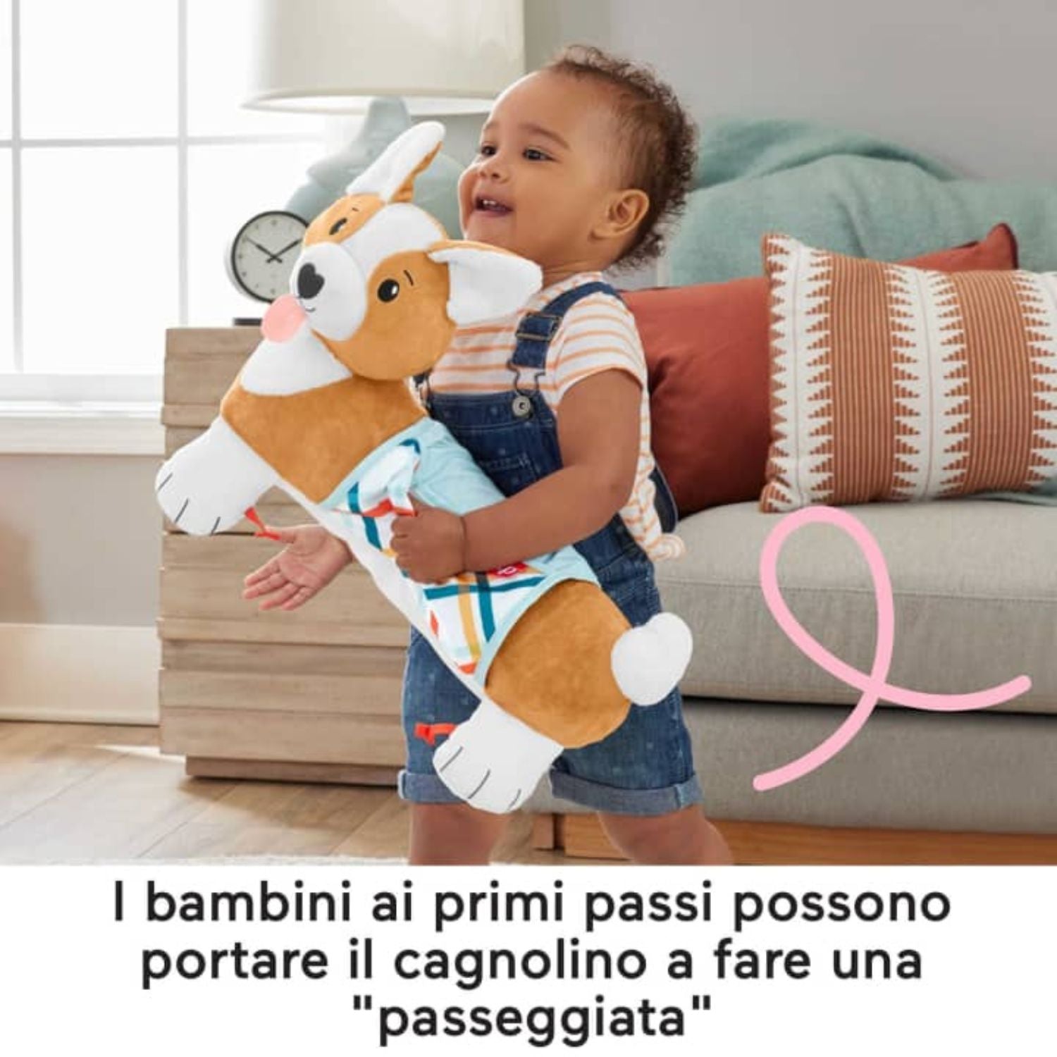 Fisher Price - Cuscino Corgi Tummy Time 3 In 1 HJW10