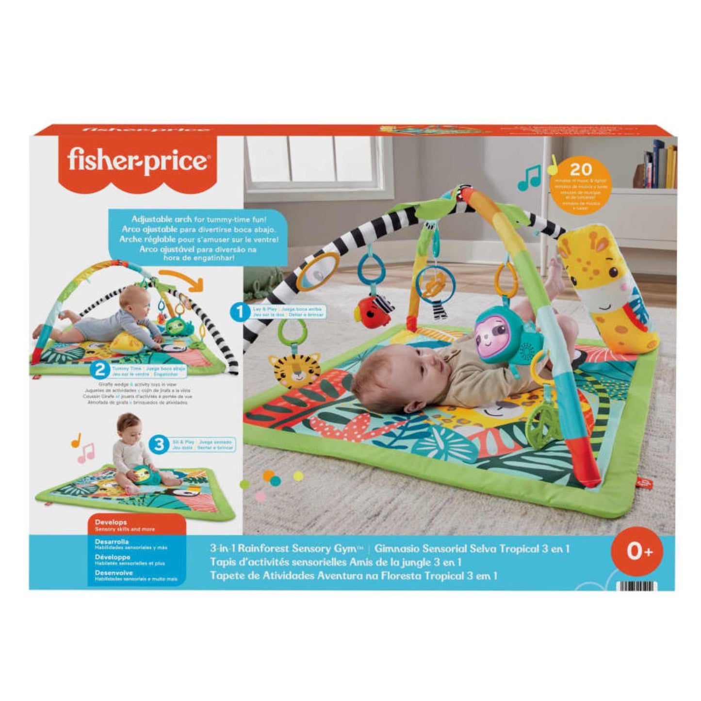 Fisher-Price - Palestrina Sensoriale Cuccioli della Natura 3 in 1 HJW08