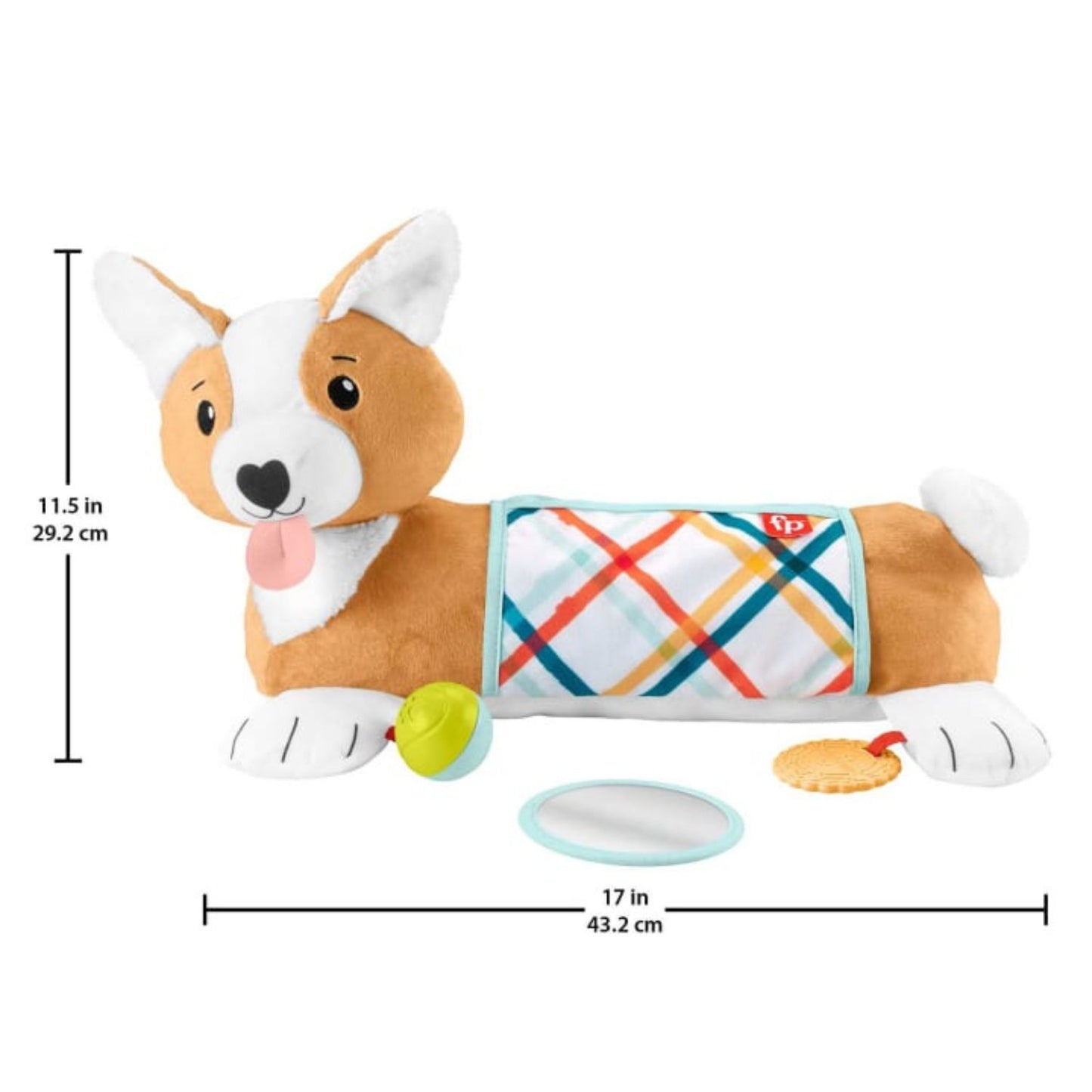 Fisher Price - Cuscino Corgi Tummy Time 3 In 1 HJW10