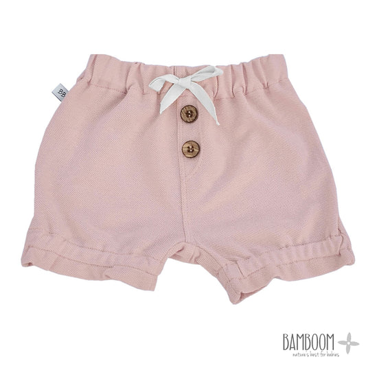 Bamboom - Pantaloncino Baby Bimba Rosa in Fibra Di Bamboo