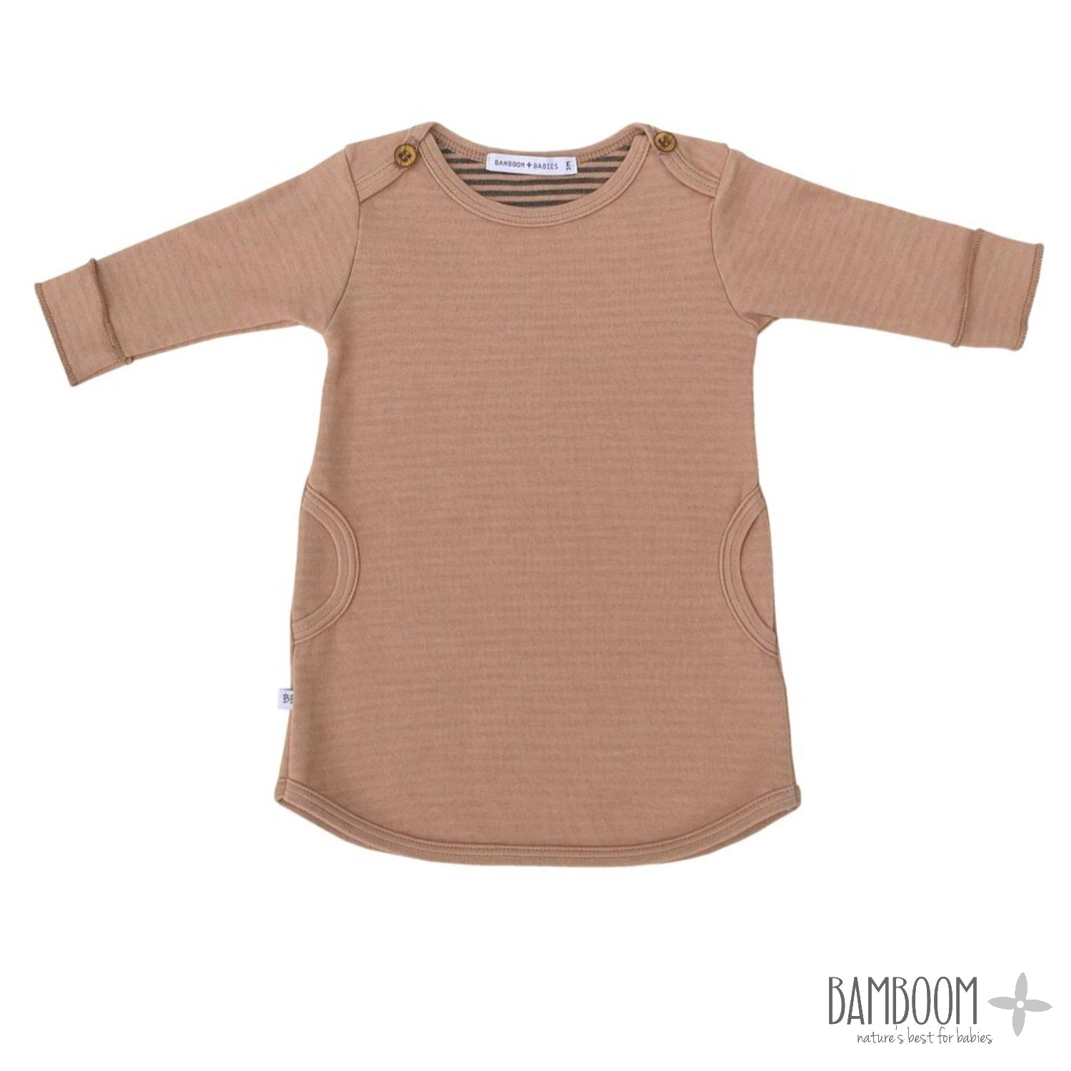 Bamboom - Vestito a Maniche Lunghe in Fibra di Bamboo Rosa