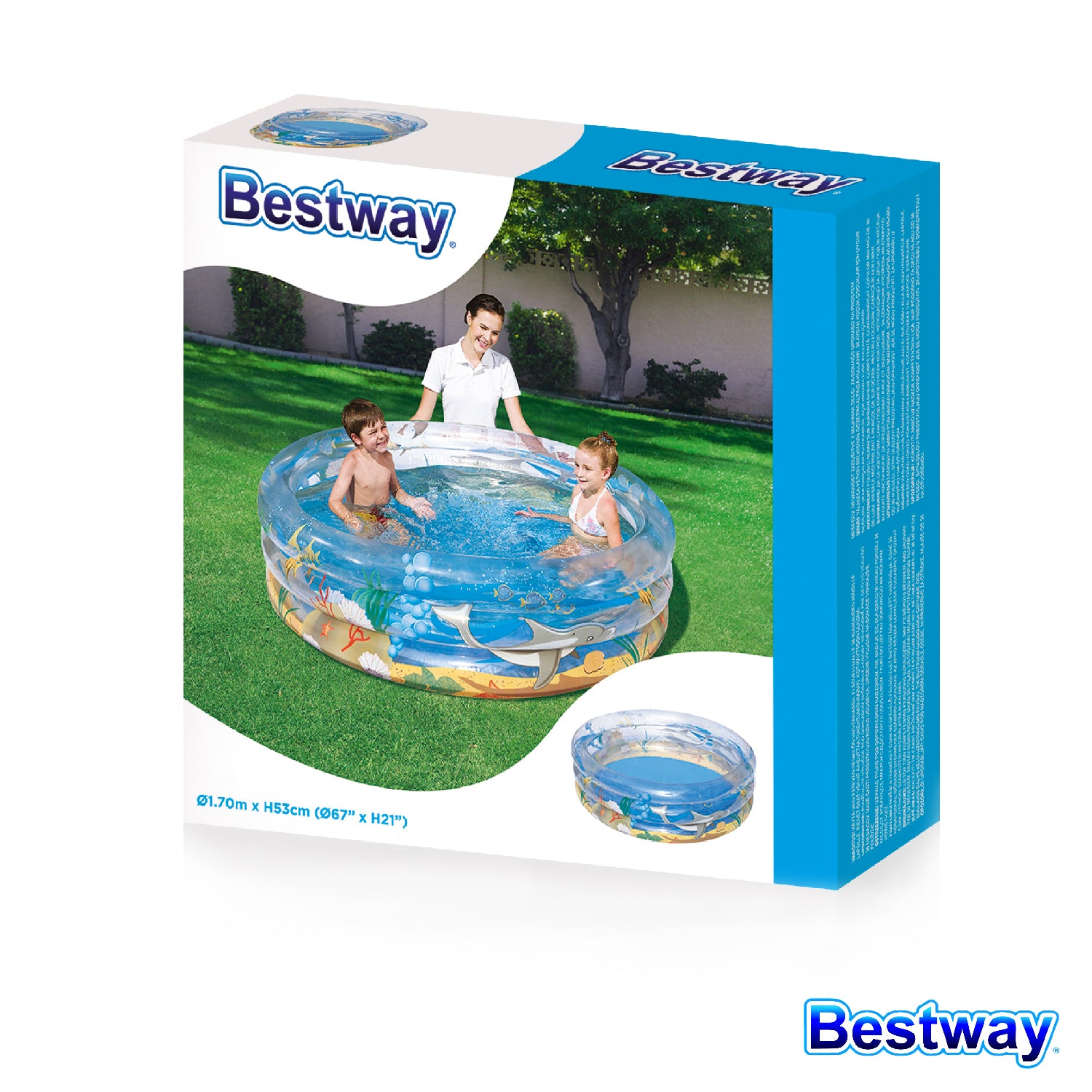Bestway - Piscina Gonfiabile Sea Life 1,7m x H53cm