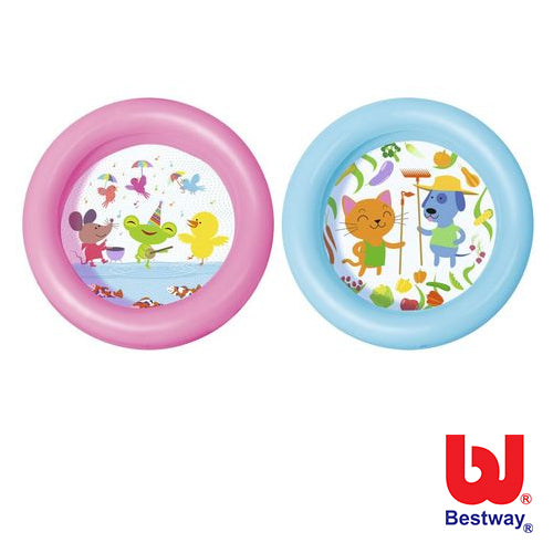BestWay - Baby Pool with 2 Rings - Patterned Bottom 61 x 15 cm 51061
