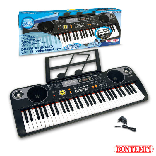 Bontempi - Professional pitch 61-key digital keyboard with USB