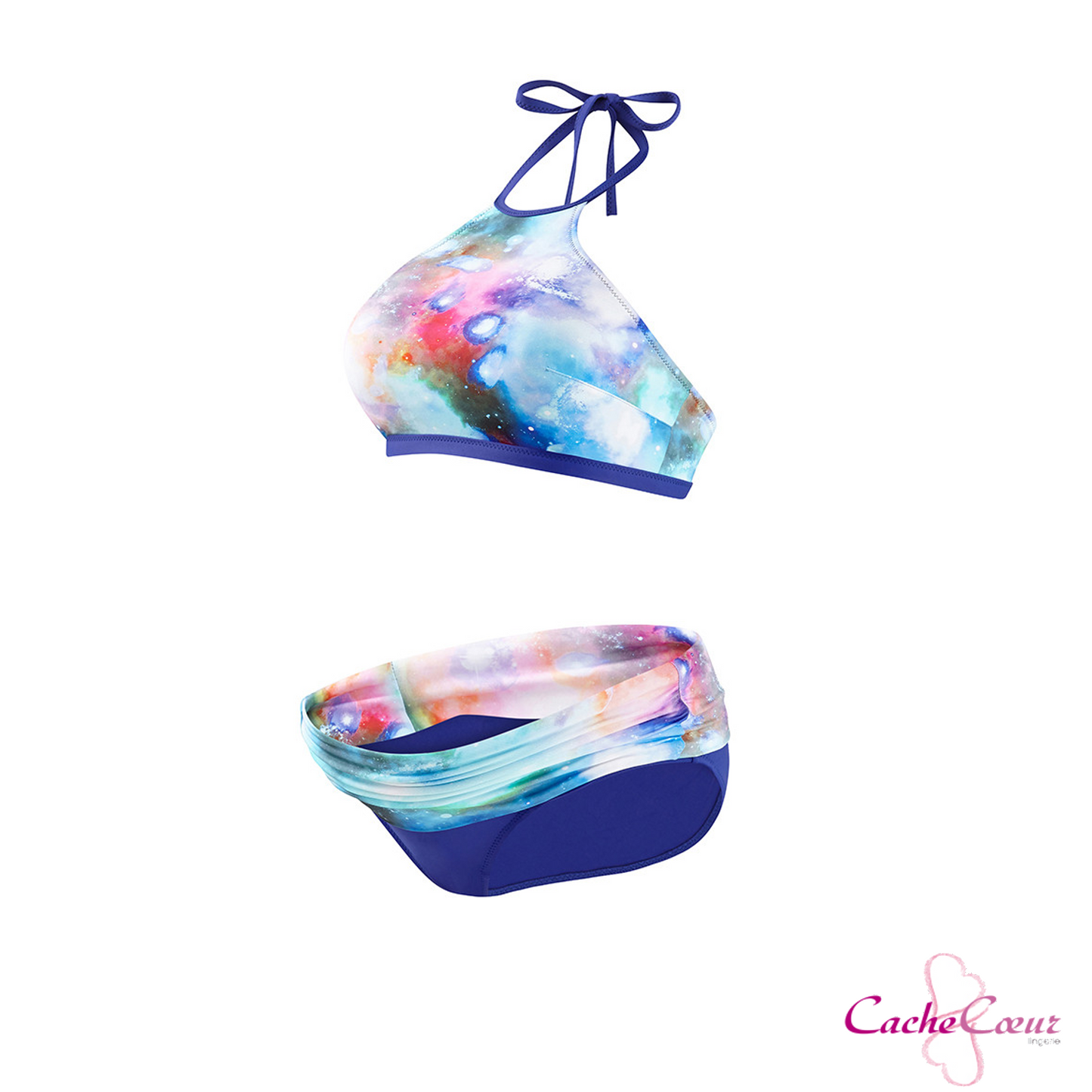 Cache Coeur - Costume Da Bagno Maternita Bikini Modello Galaxy