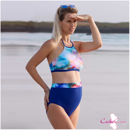 Cache Coeur - Costume Da Bagno Maternita Bikini Modello Galaxy