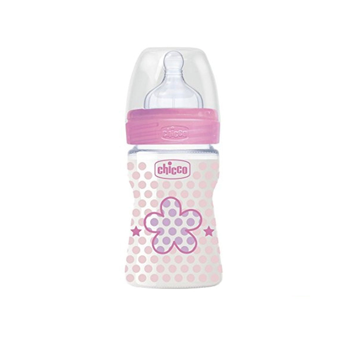 Chicco – Biberon Benessere Anti-Colica Girl Fiore 150ml Flusso Regular 0m+