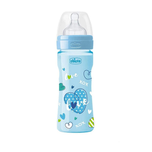 Chicco - Biberon Benessere Boy CuoreLove 250ml Flusso Medio 2m+