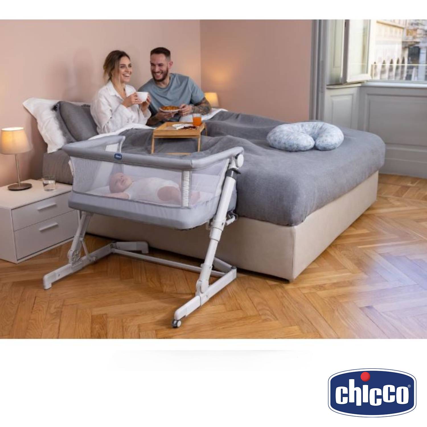 CHICCO Letto Next2Me Forever - Grigio Luna - Lettini e barriere