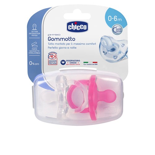 Chicco - Succhietto Gommotto Physio Soft in Silicone 2pz