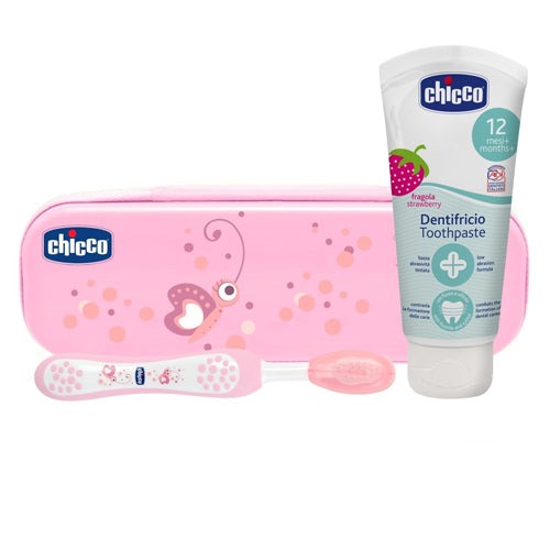 Chicco - Primi Dentini Set with Toothbrush and Toothpaste