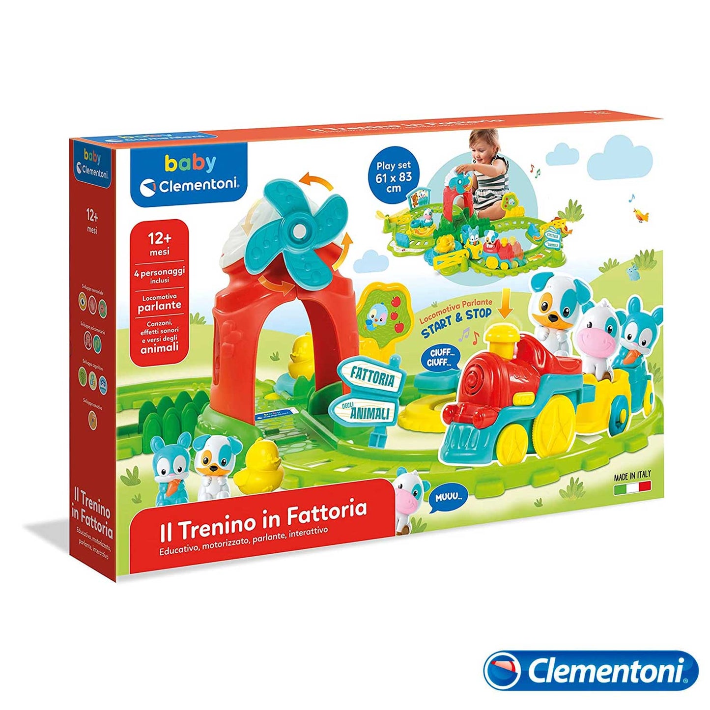 Clementoni - Playset the little train on the farm interactive 17756