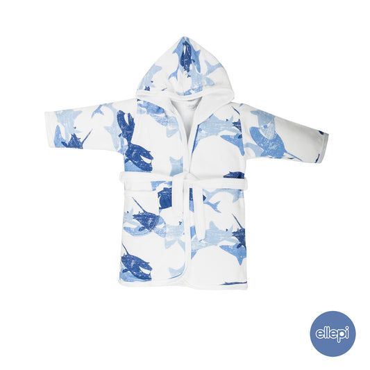 Ellepi - White-Blue Fantasy Bathrobe